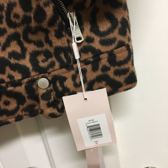 🎁NWT Avec Les Filles Leopard Wool Blend Coat S - Picture 4 of 9